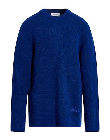 LANEUS Pullover Blu china 50% Lana di baby alpaca, 28% Poliammide, 22% Lana Vergine