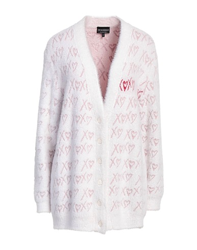 EMPORIO ARMANI Cardigan White 59% Polyamide, 28% Viscose, 13% Polyester
