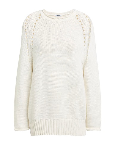 ASPESI Jumper White 65% Cotton, 35% Polyamide