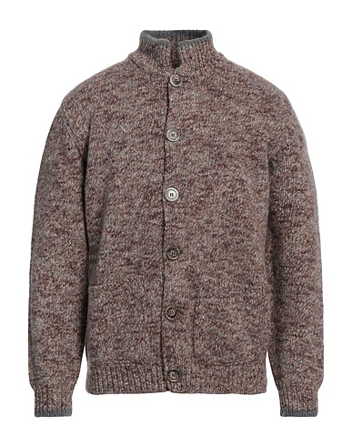 FEDELI Cardigan Chocolate brown 68% Virgin Wool, 29% Cashmere, 3% Nylon