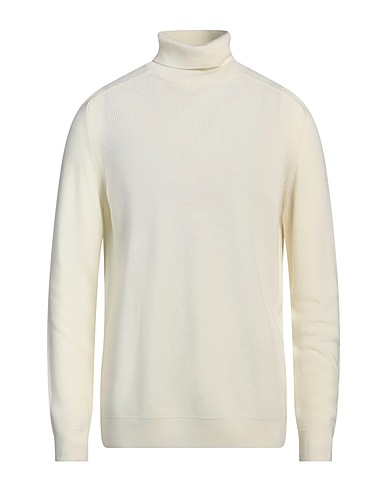 FILIPPO DE LAURENTIIS Polo neck Ivory 100% Merino Wool
