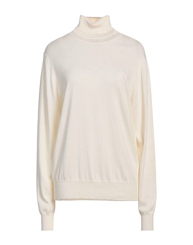 ASPESI Polo neck Ivory 55% Cotton, 45% Silk