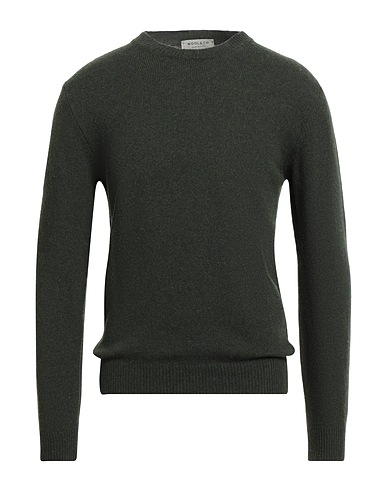 WOOL & CO Jumper Dark green 80% Wool, 20% Polyamide