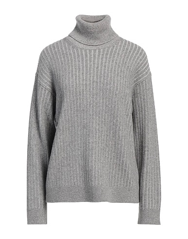 ELEVENTY Polo neck Light grey 92% Wool, 8% Cashmere