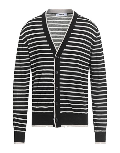 GRIFONI Cardigan Nero 100% Lana Vergine