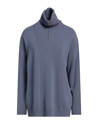 FEDELI Turtleneck Slate blue 70% Virgin Wool, 30% Cashmere
