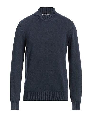 GRIFONI Polo neck Navy blue 80% Wool, 20% Polyamide