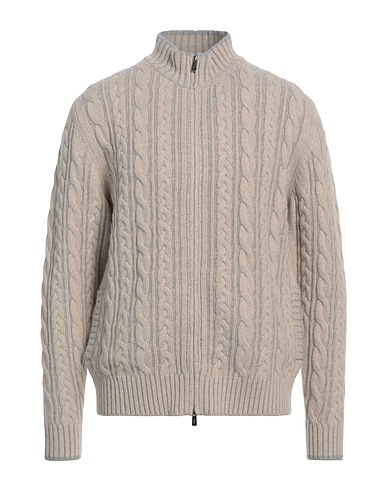 FEDELI Cardigan Light grey 70% Virgin Wool, 30% Cashmere