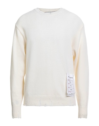 AMARANTO Pullover Off white 90% Lana, 10% Cachemire