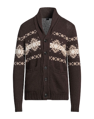 FEDELI Cardigan Dark brown 100% Cashmere