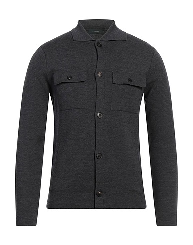 ZANONE Cardigan Charcoal 100% Virgin Wool