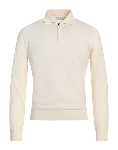 FILIPPO DE LAURENTIIS Pullover Elfenbein 100% Merinowolle