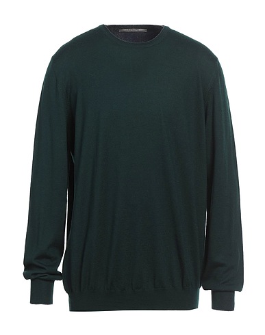 LA FILERIA Jumper Dark green 100% Virgin Wool