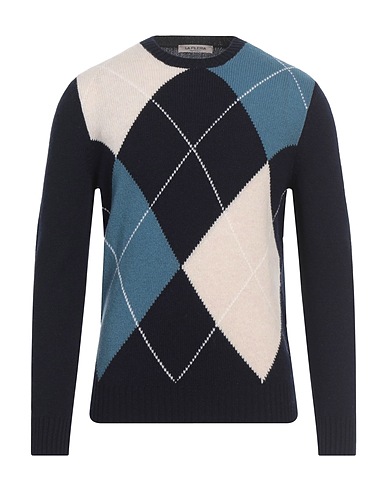 LA FILERIA Pullover Blu notte 100% Lana Vergine