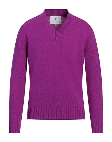 SEVEN GAUGE Jumper Purple 100% Wool