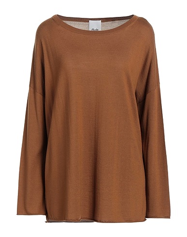 ALLUDE Jumper Light brown 100% Virgin Wool