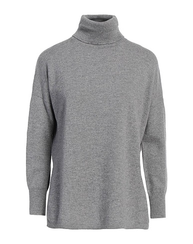 BASE MILANO Turtleneck Grey 90% Merino Wool, 10% Cashmere