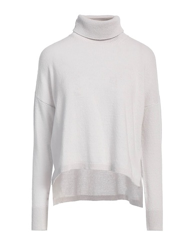BASE MILANO Turtleneck Light grey 100% Merino Wool