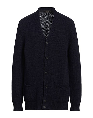 FABRIZIO DEL CARLO Cardigan Blu navy 45% Lana Merino, 30% Lana di alpaca, 25% Poliammide