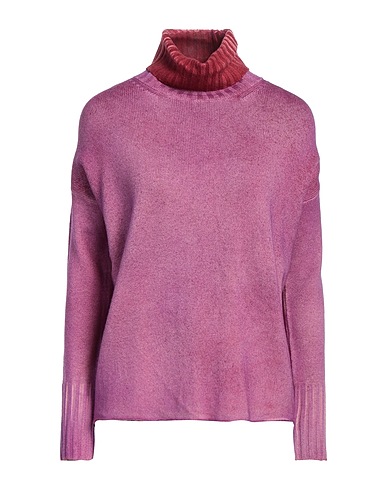 ALESSANDRO ASTE Rollkragenpullover Violett 90% Merinowolle, 10% Kaschmir