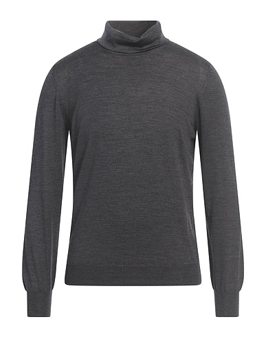 LARDINI Polo neck Charcoal 100% Wool