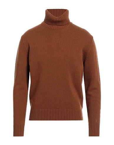 SEVEN GAUGE Polo neck MARRONE 100% Wool