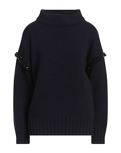 MAX MARA Polo neck SFILATA Midnight blue 100% Virgin Wool