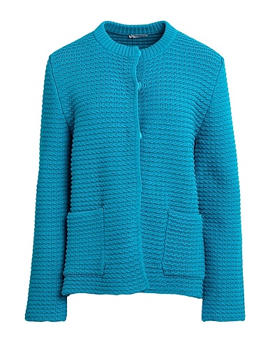 MALO Cardigan Turquoise 67% Cotton, 33% Polyamide