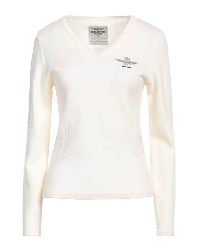 AERONAUTICA MILITARE Jumper Ivory 50% Wool, 32% Viscose, 18% Polyamide