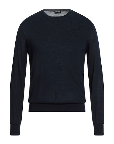 ZEGNA Pullover HIGH PERFORMANCE Blu notte 100% Lana