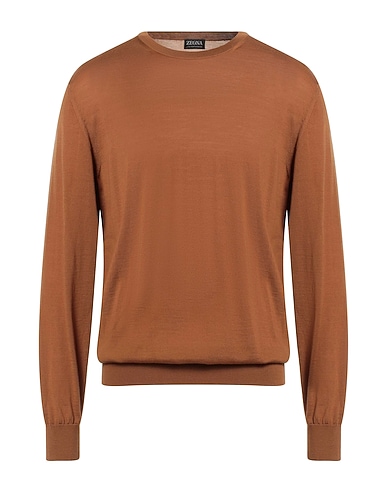 ZEGNA Jersey HIGH PERFORMANCE Camel 100% Lana
