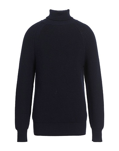 LARDINI Turtleneck Midnight blue 100% Wool