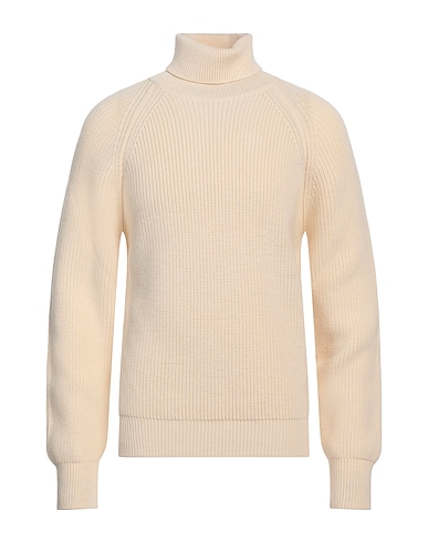 LARDINI Polo neck Ivory 100% Wool