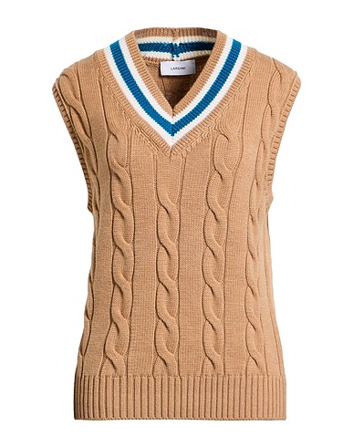 LARDINI Sleeveless sweater Camel 100% Wool