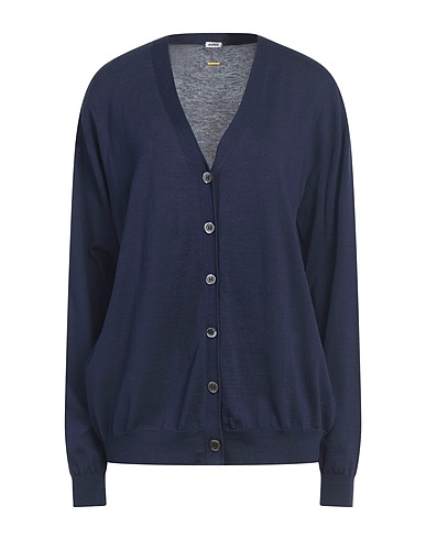 ASPESI Cardigan Navy blue 85% Cotton, 10% Silk, 5% Linen