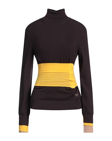 FENDI Polo neck Plum 59% Wool, 26% Polyamide, 9% Polyurethane, 5% Viscose, 1% Polyester