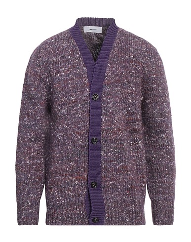 LARDINI Cardigan Purple 65% Wool, 20% Alpaca wool, 15% Silk