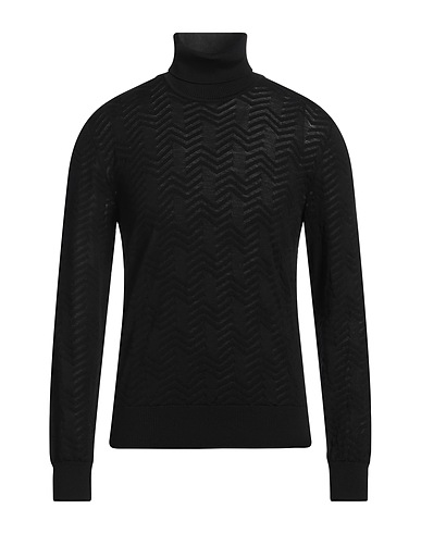MISSONI Polo neck Black 95% Wool, 5% Viscose