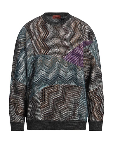 MISSONI Jumper Dark brown 57% Viscose, 35% Wool, 8% Metallic fiber