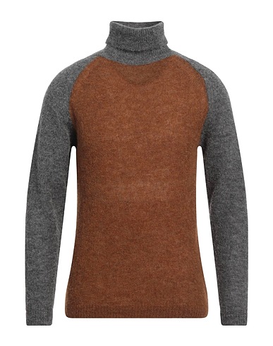 SUN HOUSE Polo neck Khaki 50% Alpaca wool, 30% Polyamide, 20% Wool