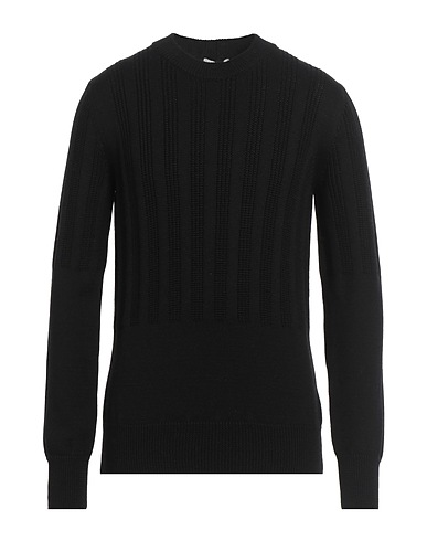 PAOLO PECORA Pullover Nero 100% Lana Vergine