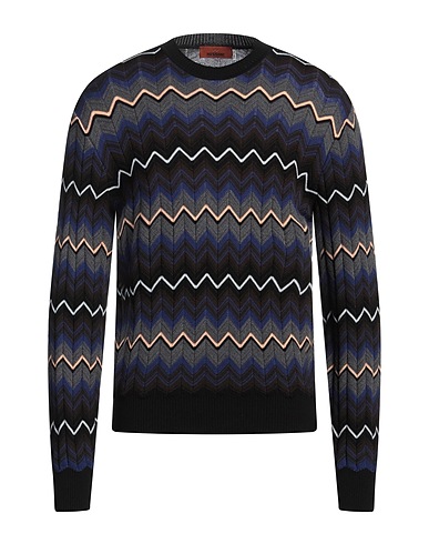 MISSONI Jumper Dark brown 55% Cotton, 45% Wool