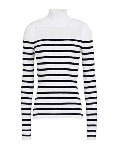 JEAN PAUL GAULTIER Polo neck White 56% Viscose, 26% Polyester, 16% Polyamide, 2% Elastane