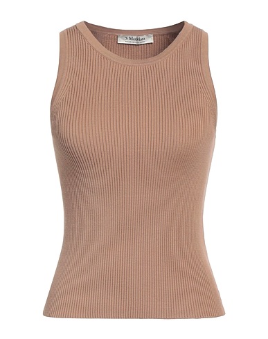 'S MAX MARA Top Cammello 100% Cotone