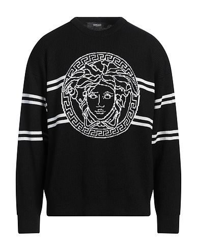 VERSACE Sweater Black 100% Virgin Wool