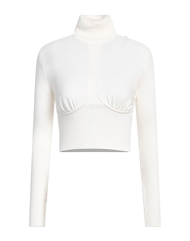 ELISABETTA FRANCHI Turtleneck Ivory 51% Viscose, 31% Polyester, 18% Polyamide