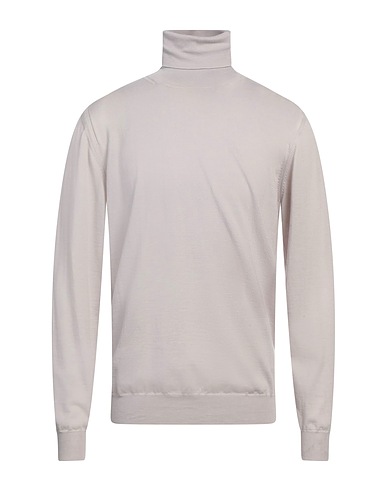 PAOLO PECORA Polo neck Light grey 100% Wool