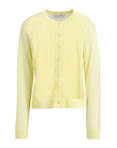 ERMANNO FIRENZE Cardigan Yellow 90% Cotton, 10% Polyester