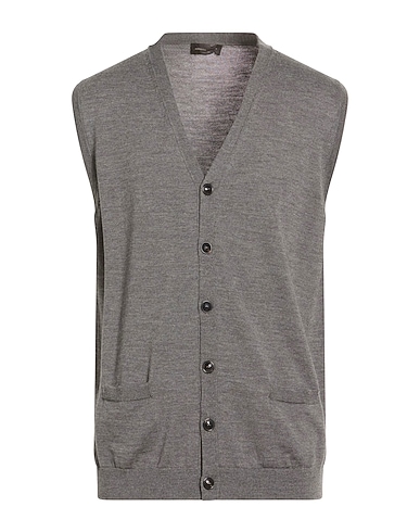 ROBERTO COLLINA Cardigan Grey 100% Merino Wool