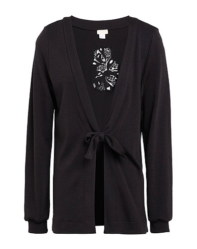 HANRO Cardigan Black 50% Merino Wool, 50% Lyocell